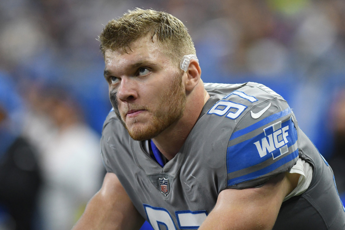 Detroit Lions defensive end Aidan Hutchinson